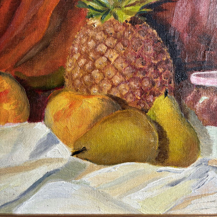Vintage Still Life Oil Painting "Pineapple Still" Traditional Artwork Holland Art Shop