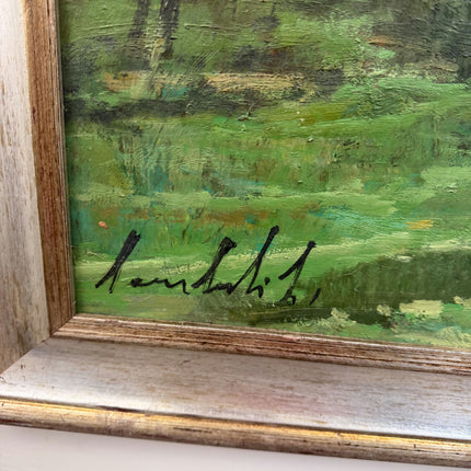 Detailed Landscape Oil Painting "Green Trees" Handcrafted Large Art Holland Art Shop