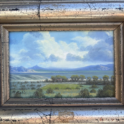 Detailed Landscape Oil Painting "Ornate Frame" Elegant Small Artwork Holland Art Shop