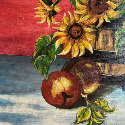 Handcrafted Floral Still Life Oil Painting "Sunflower Bouquet" Traditional Art Holland Art Shop