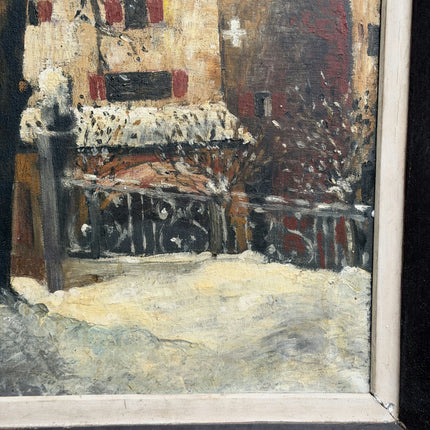 Rustic Landscape Oil Painting "Snowy House" Detailed Large Art Holland Art Shop