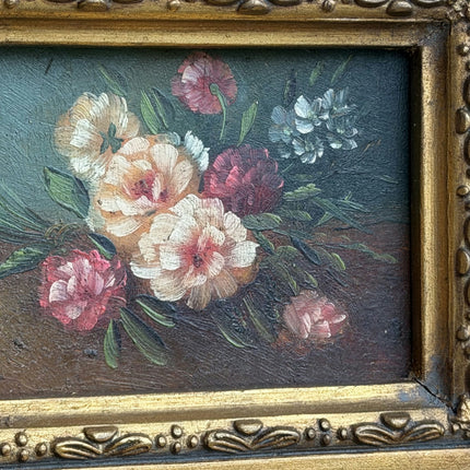 Original Flowery Still Life Oil Painting "Gilded Frame" Timeless Small Art Holland Art Shop