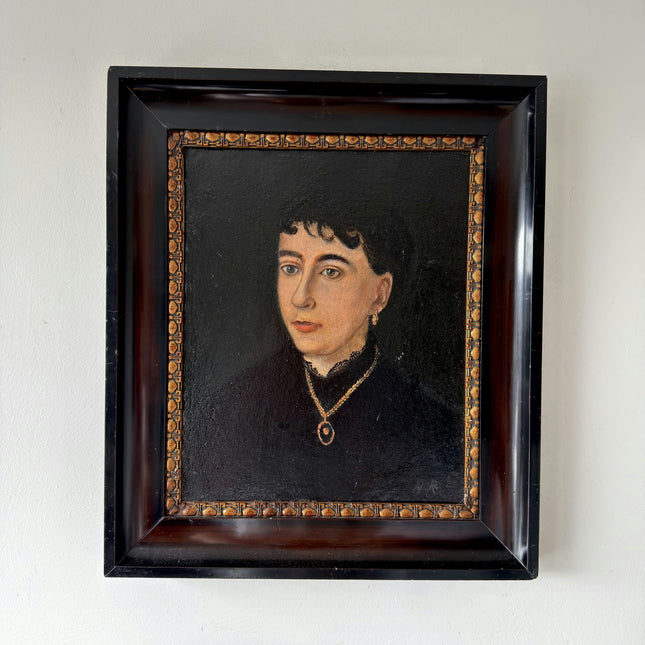 Classic Oil Painting Portrait "Mysterious Young Woman" Remarkable Medium Artwork Holland Art Shop