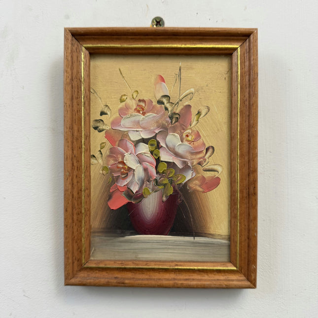 Original Floral Still Life Oil Painting "Flower Vase" Timeless Small Artwork Holland Art Shop