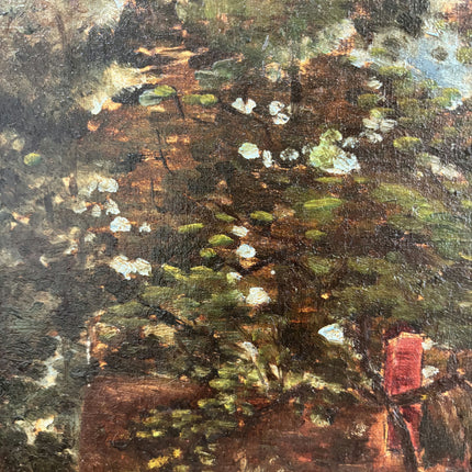 Antique Cityscape Oil Painting "Gilded Frame" Rustic Art Holland Art Shop