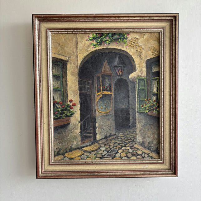 Original Cityscape Oil Painting "Arched Doorway" Timeless Art Holland Art Shop