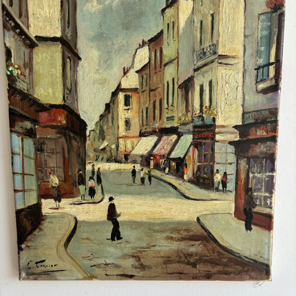 Detailed Cityscape Oil Painting "City Street" Refined Small Art Holland Art Shop
