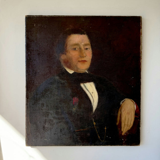 Classic Oil Painting Portrait "Dapper Gentleman" Traditional Belgique Artwork Holland Art Shop