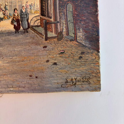 Elegant Cityscape Oil Painting "Town Street" Timeless Artwork Holland Art Shop