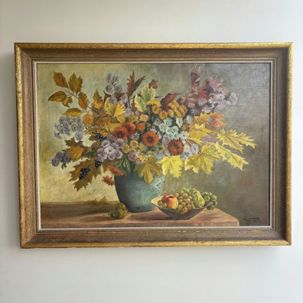 Authentic Still Life Oil Painting "Flower Bouquet" Detailed Large Artwork Holland Art Shop