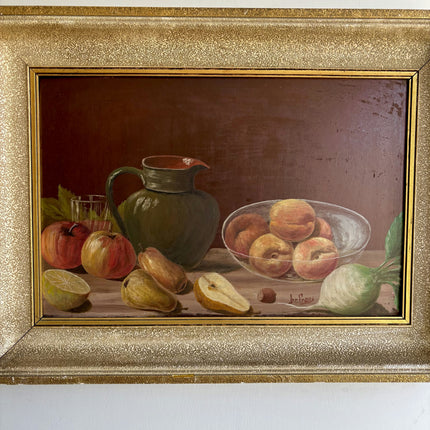 Elegant Still Life Oil Painting "Fruit Bowl" Rustic Belgique Art Holland Art Shop