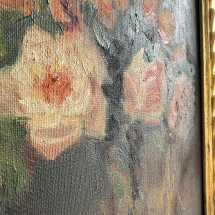 Detailed Floral Still Life Oil Painting "Flower Bouquet" Vintage Artwork Holland Art Shop