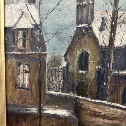 Detailed Winter Landscape Oil Painting "Snowy Church" Expressive Art Holland Art Shop