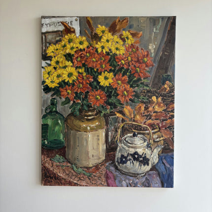Authentic Floral Still Life Oil Painting "Autumn Flowers" Classic Art Holland Art Shop