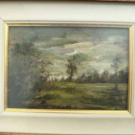 Classic Landscape Oil Painting "Gold Frame" Authentic Small Art Holland Art Shop
