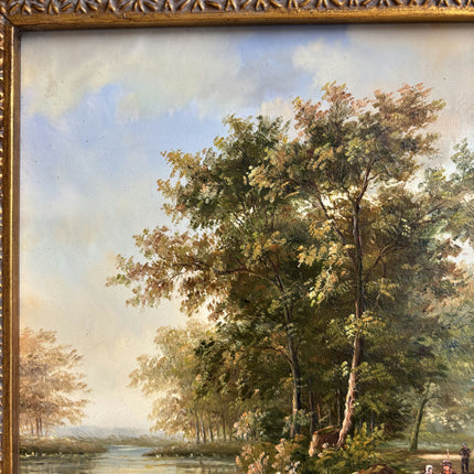 Classic Landscape Oil Painting "Ornate Frame" Original Small Artwork Holland Art Shop