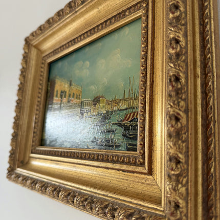 Striking Oil Painting "Grand Canal" Marvelous Small Artwork Holland Art Shop