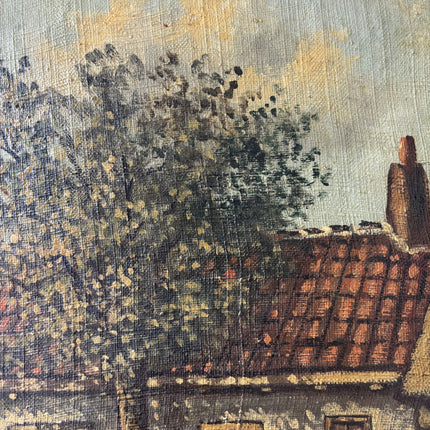 Authentic Landscape Oil Painting "Thatched Cottage" Expressive Art Holland Art Shop