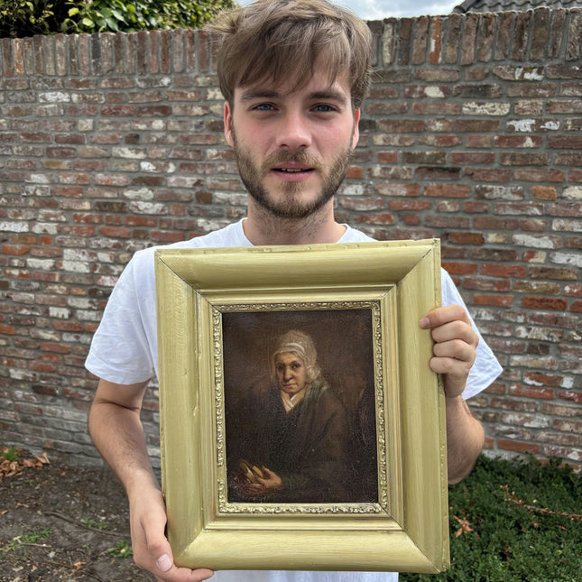 Authentic Portrait Oil Painting "Young Man" Refined Small Artwork Holland Art Shop