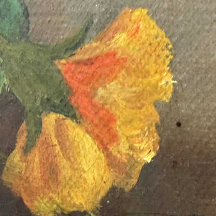 Original Floral Still Life Oil Painting "Brass Vase" Refined Art Holland Art Shop