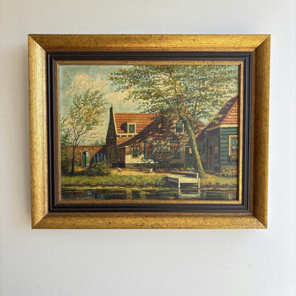 Vintage Farm Oil Painting "Framed Painting" Elegant Dutch Artwork Holland Art Shop