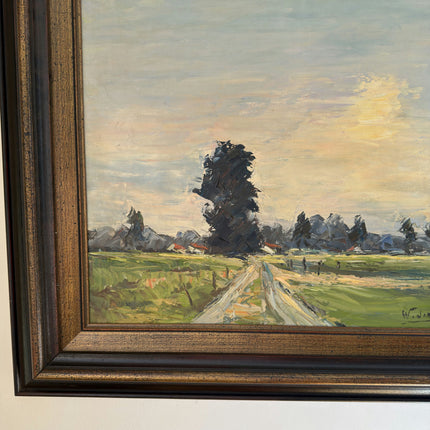 Impressionistic Oil Painting Landscape "Fields" Fine Large Sized Artwork Holland Art Shop