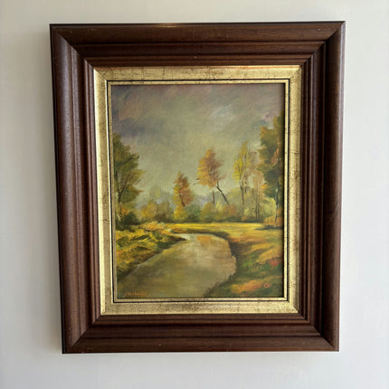 Refined Landscape Oil Painting "Framed Painting" Vintage Large Art Holland Art Shop