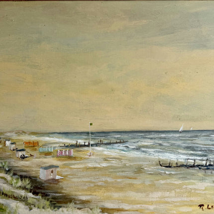 Detailed Seascape Oil Painting "Seaside Painting" Vintage Artwork Holland Art Shop