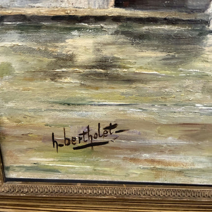 Traditional Cityscape Oil Painting "Stone Bridge" Rustic Large Artwork Holland Art Shop