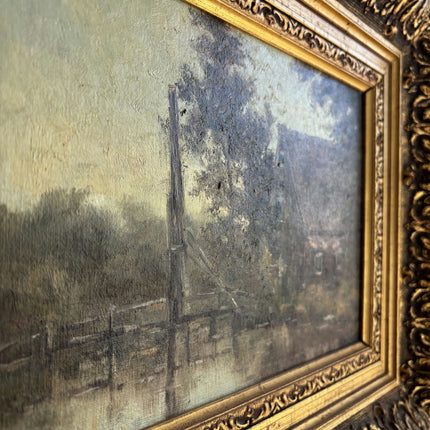 Original Landscape Oil Painting "Gilded Frame" Refined Artwork Holland Art Shop