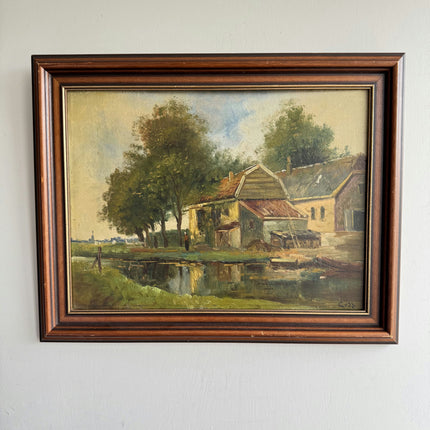 Expressive Landscape Oil Painting "Country House" Refined Art Holland Art Shop