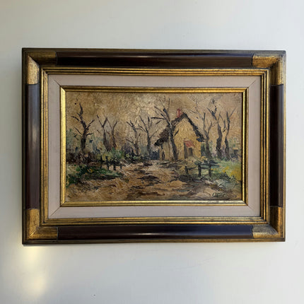Refined Landscape Oil Painting "Gilded Frame" Vintage Art Holland Art Shop