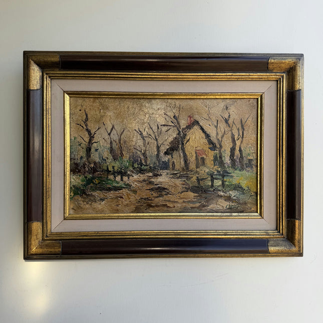 Refined Landscape Oil Painting "Gilded Frame" Vintage Art Holland Art Shop