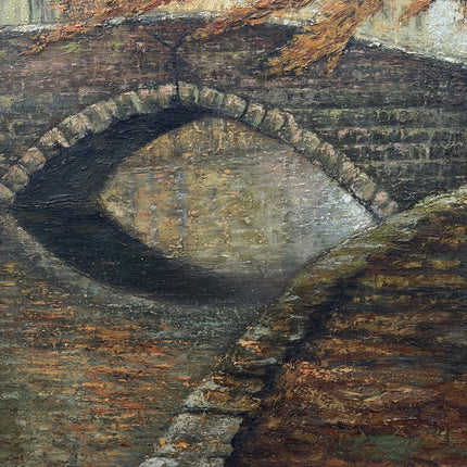 Expressive Landscape Oil Painting "Stone Bridge" Detailed Art Holland Art Shop