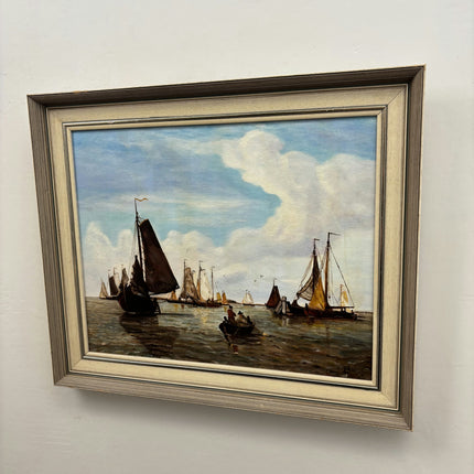 Expressive Seascape Oil Painting "Artist Signature" Authentic Artwork Holland Art Shop