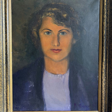 Traditional Portrait Oil Painting "Womans Face" Vintage Art Holland Art Shop