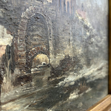 Vintage Winter Landscape Oil Painting "Gilded Frame" Elegant Dutch Artwork Holland Art Shop