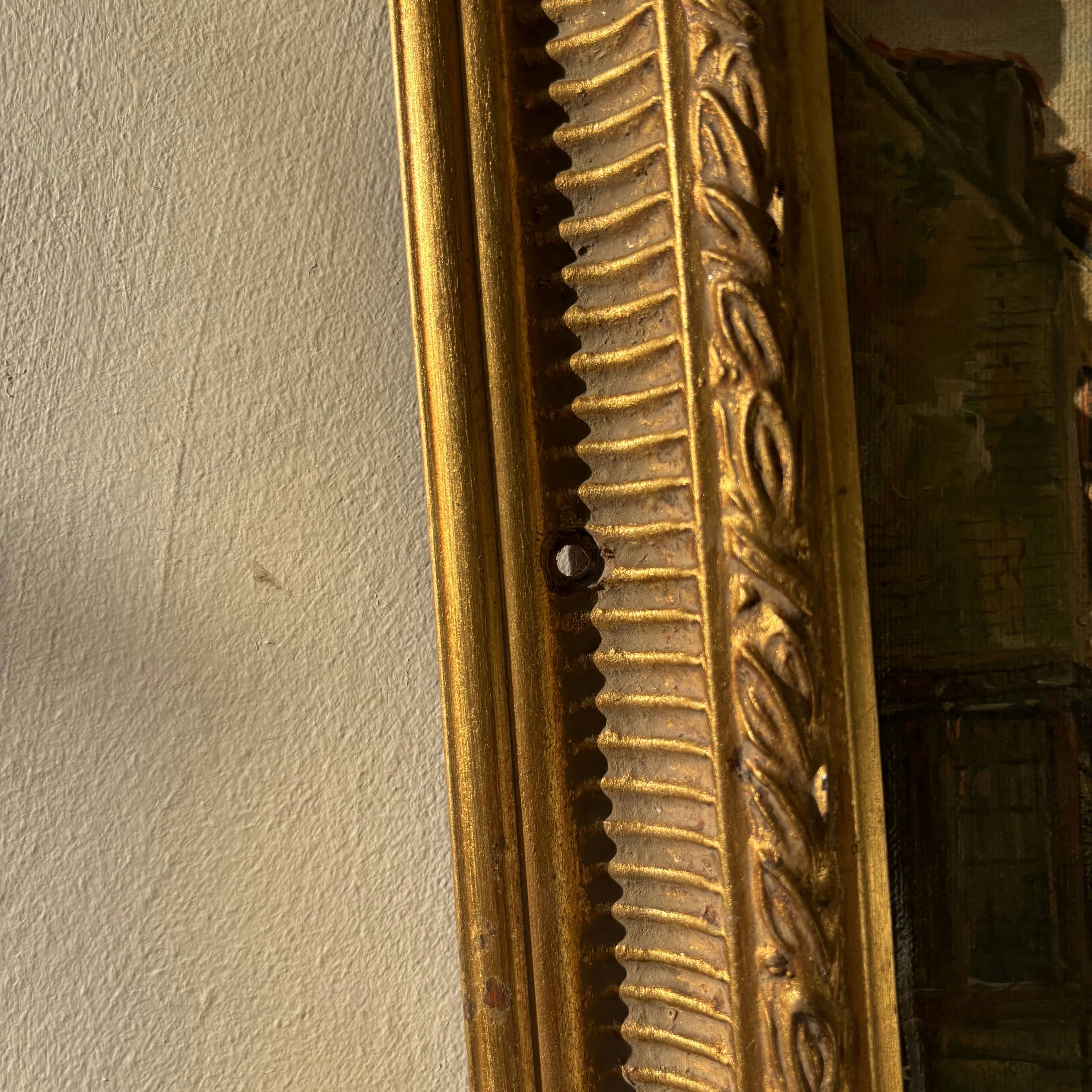 19th Century Cityscape Oil Painting 