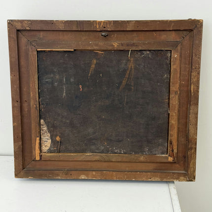 19th Century Antique Still Life Oil Painting "Wooden Frame" Artwork Holland Art Shop