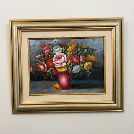 Detailed Floral Still Life Oil Painting "Flower Vase" Expressive Artwork Holland Art Shop