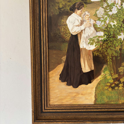 Vintage Oil Painting Figurative "Mother And Child" Intriguing Medium Artwork Holland Art Shop