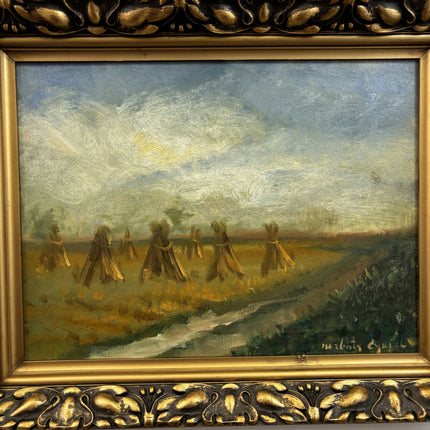 Timeless Landscape Oil Painting "Golden Frame" Original Art Holland Art Shop