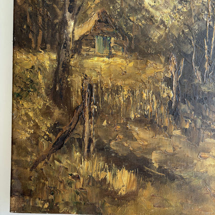 Handcrafted Landscape Oil Painting "Forest Path" Elegant Artwork Holland Art Shop