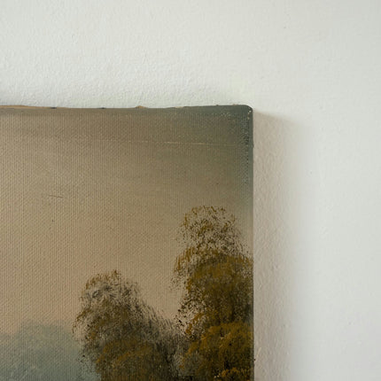 Refined Oil Painting Landscape "Rustic Cabin" Handcrafted Small Art Holland Art Shop