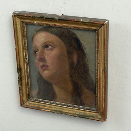 Expressive Portrait Oil Painting "Young Woman" Authentic Small Artwork Holland Art Shop