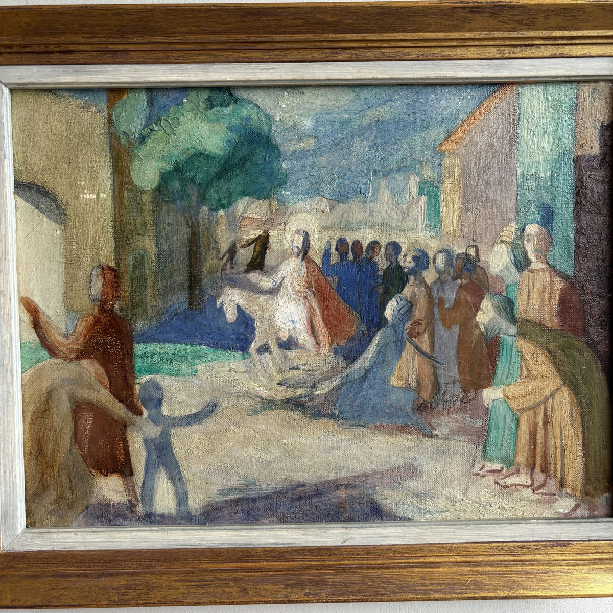 Rustic Religious  Oil Painting 