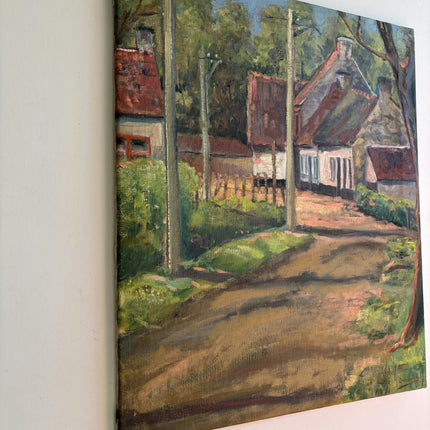 Expressive Farm Oil Painting "Country Road" Detailed Artwork Holland Art Shop