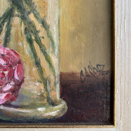 Timeless Floral Still Life Oil Painting "Pink Roses" Traditional Spanish Art Holland Art Shop