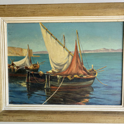 Traditional Seascape Oil Painting "Sailboat Group" Refined Art Holland Art Shop