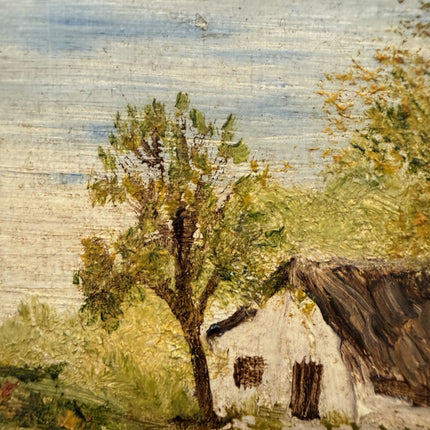 Original Landscape Oil Painting "Gilded Frame" Detailed Small Artwork Holland Art Shop